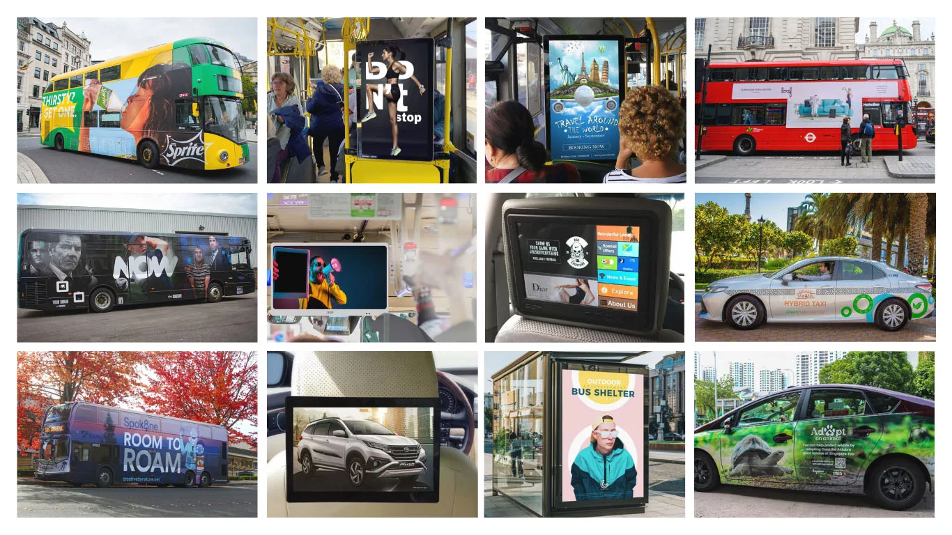 public transportation Advertisement - taxi Advertisement -bus Advertisement