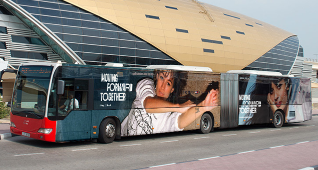 bus advertisement out-door
